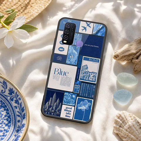 Vivo Y30 Cover - ONation Aesthetic Collage Series - HQ Ultra Shine Premium Infinity Glass Soft Silicon Borders Case
