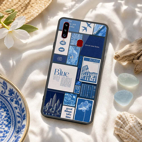 Samsung Galaxy A20s Cover - ONation Aesthetic Collage Series - HQ Ultra Shine Premium Infinity Glass Soft Silicon Borders Case