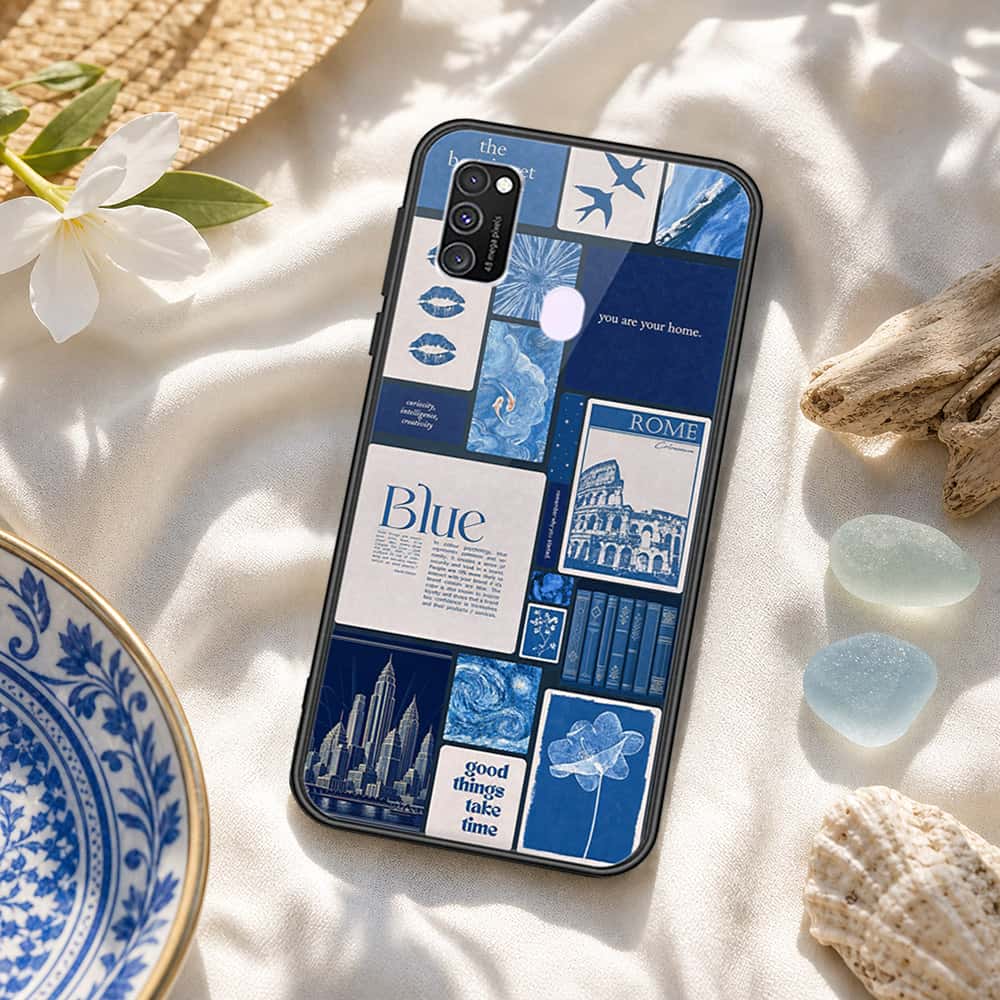 Samsung Galaxy M30s Cover - ONation Aesthetic Collage Series - HQ Ultra Shine Premium Infinity Glass Soft Silicon Borders Case