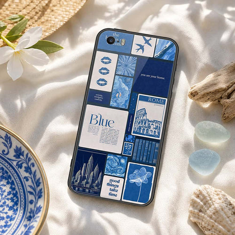 iPhone 5s Cover - ONation Aesthetic Collage Series - HQ Ultra Shine Premium Infinity Glass Soft Silicon Borders Case