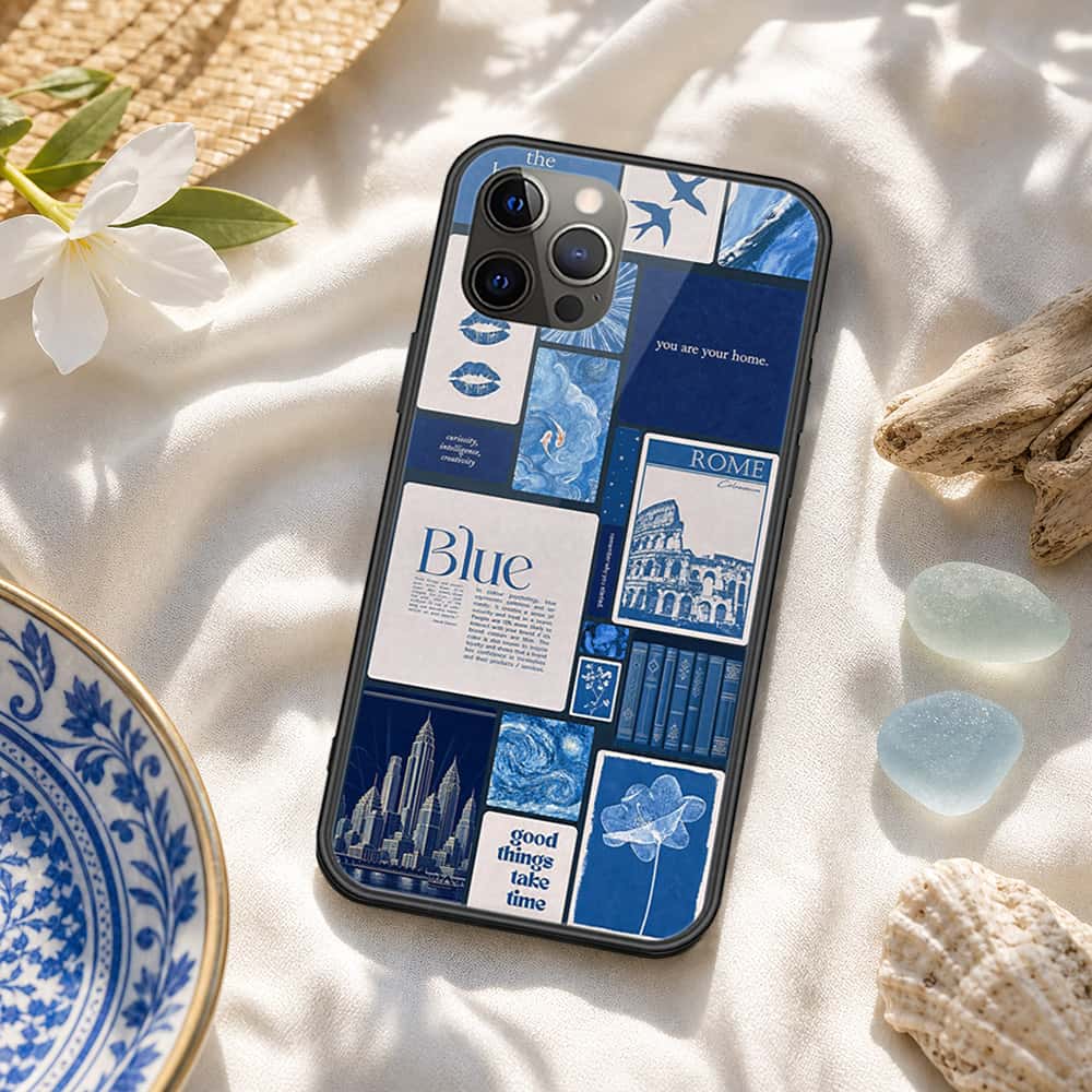 iPhone 12 Pro Max - ONation Aesthetic Collage Series - HQ Ultra Shine Premium Infinity Glass Soft Silicon Borders Case