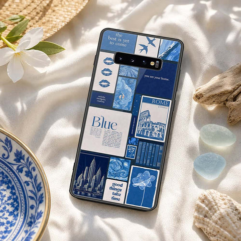 Samsung Galaxy S10 Plus Cover - ONation Aesthetic Collage Series - HQ Ultra Shine Premium Infinity Glass Soft Silicon Borders Case