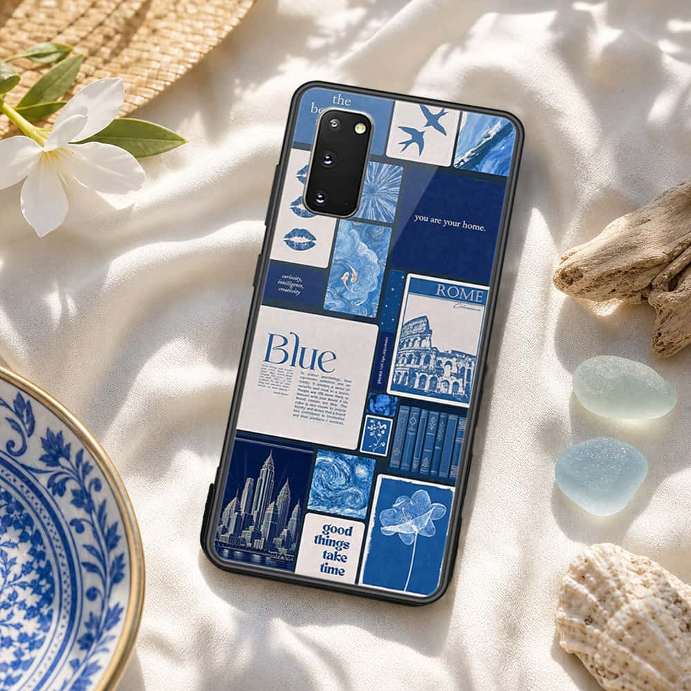 Samsung Galaxy S20 Cover - ONation Aesthetic Collage Series - HQ Ultra Shine Premium Infinity Glass Soft Silicon Borders Case
