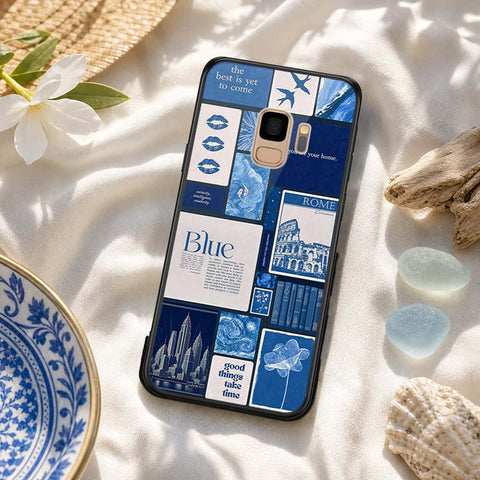 Samsung Galaxy S9 Cover - ONation Aesthetic Collage Series - HQ Ultra Shine Premium Infinity Glass Soft Silicon Borders Case