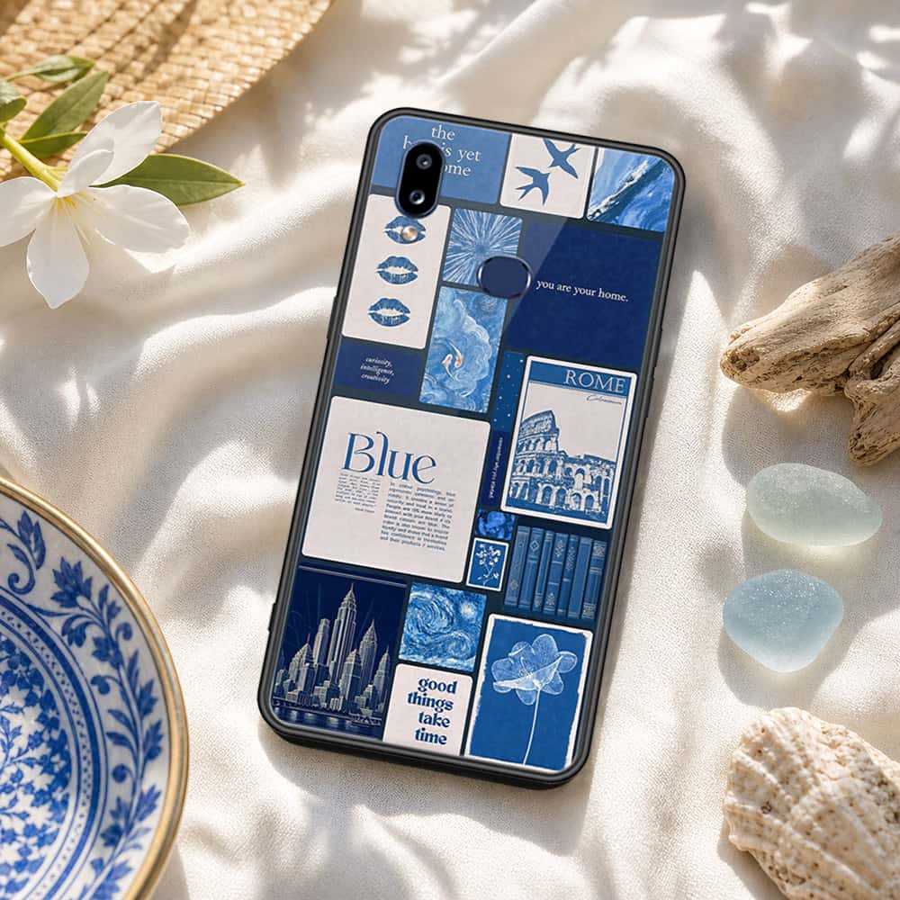 Samsung Galaxy A10s Cover - ONation Aesthetic Collage Series - HQ Ultra Shine Premium Infinity Glass Soft Silicon Borders Case