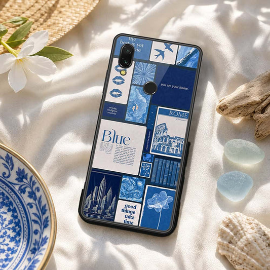 Xiaomi Redmi 7 Cover - ONation Aesthetic Collage Series - HQ Ultra Shine Premium Infinity Glass Soft Silicon Borders Case