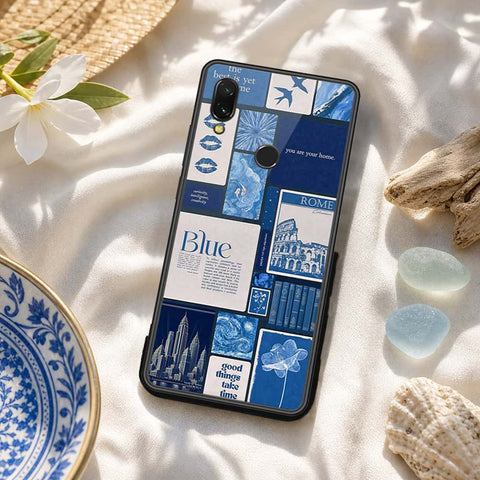 Xiaomi Redmi 7 Cover - ONation Aesthetic Collage Series - HQ Ultra Shine Premium Infinity Glass Soft Silicon Borders Case