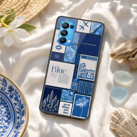 Oppo Reno 5 Pro 5G Cover - ONation Aesthetic Collage Series - HQ Ultra Shine Premium Infinity Glass Soft Silicon Borders Case