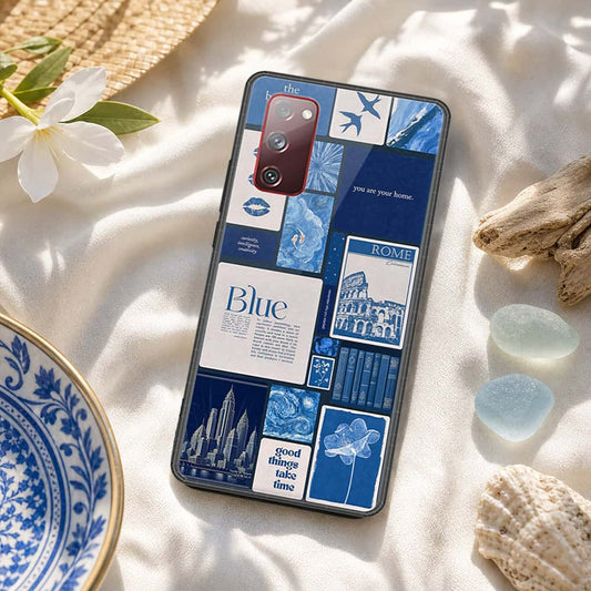 Samsung Galaxy S20 FE Cover - ONation Aesthetic Collage Series - HQ Ultra Shine Premium Infinity Glass Soft Silicon Borders Case