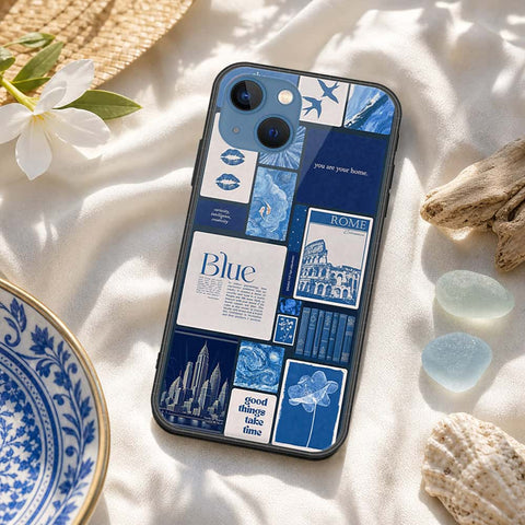 iPhone 13 Cover - ONation Aesthetic Collage Series - HQ Ultra Shine Premium Infinity Glass Soft Silicon Borders Case