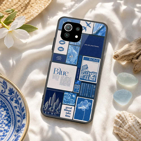 Xiaomi Mi 11 Lite 5G Cover - ONation Aesthetic Collage Series - HQ Ultra Shine Premium Infinity Glass Soft Silicon Borders Case