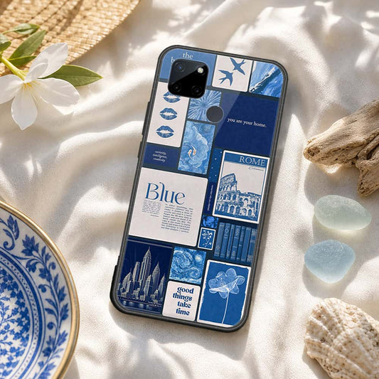 Realme C21Y Cover - ONation Aesthetic Collage Series - HQ Ultra Shine Premium Infinity Glass Soft Silicon Borders Case