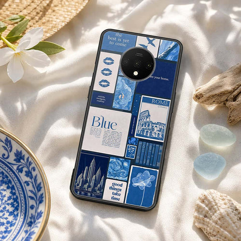 OnePlus 7T Cover - ONation Aesthetic Collage Series - HQ Ultra Shine Premium Infinity Glass Soft Silicon Borders Case