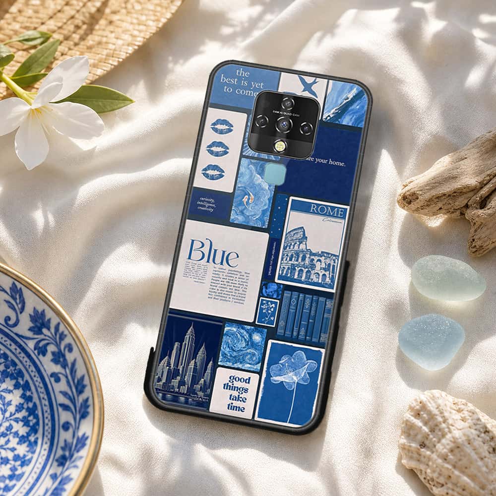 Tecno Camon 16 Pro Cover - ONation Aesthetic Collage Series - HQ Ultra Shine Premium Infinity Glass Soft Silicon Borders Case