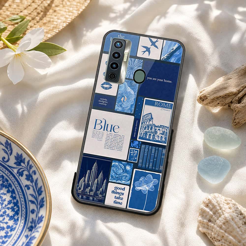 Tecno Camon 17 Cover - ONation Aesthetic Collage Series - HQ Ultra Shine Premium Infinity Glass Soft Silicon Borders Case