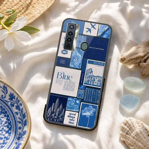 Tecno Camon 17 Cover - ONation Aesthetic Collage Series - HQ Ultra Shine Premium Infinity Glass Soft Silicon Borders Case
