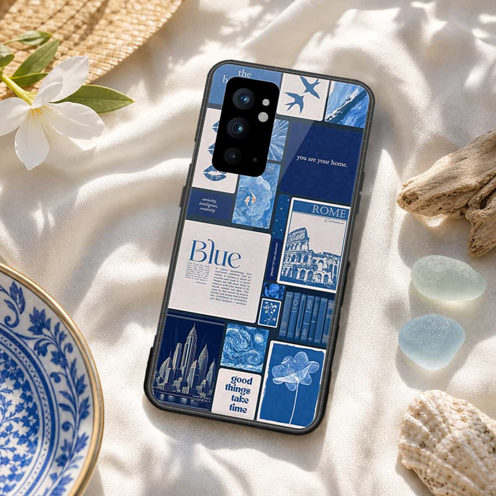 OnePlus 9RT 5G Cover - ONation Aesthetic Collage Series - HQ Ultra Shine Premium Infinity Glass Soft Silicon Borders Case
