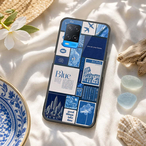 Oppo A54 4G Cover - ONation Aesthetic Collage Series - HQ Ultra Shine Premium Infinity Glass Soft Silicon Borders Case