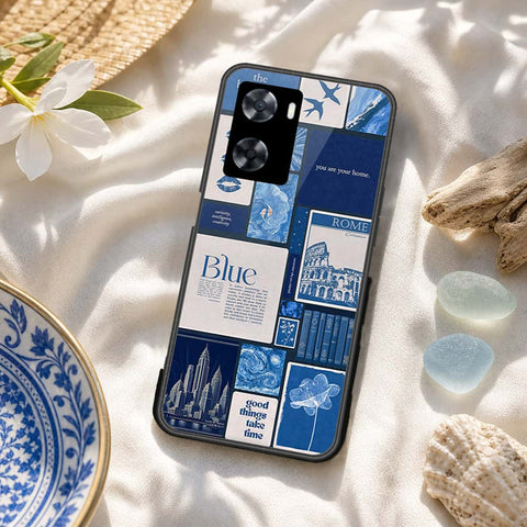 Oppo A77 4G Cover - ONation Aesthetic Collage Series - HQ Ultra Shine Premium Infinity Glass Soft Silicon Borders Case