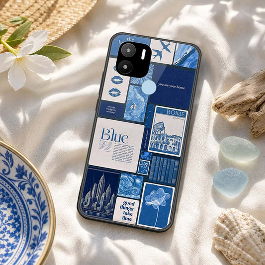 Xiaomi Redmi A1 Plus Cover - ONation Aesthetic Collage Series - HQ Ultra Shine Premium Infinity Glass Soft Silicon Borders Case
