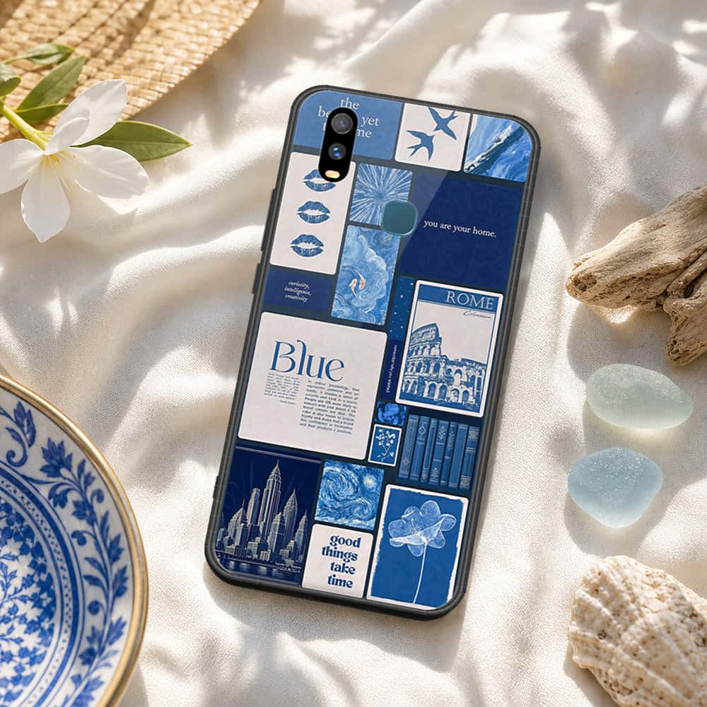 Vivo Y11 2023 Cover - ONation Aesthetic Collage Series - HQ Ultra Shine Premium Infinity Glass Soft Silicon Borders Case
