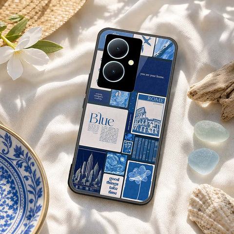 Vivo V29 Lite Cover - ONation Aesthetic Collage Series - HQ Ultra Shine Premium Infinity Glass Soft Silicon Borders Case
