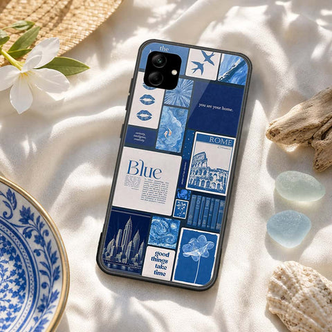 Samsung Galaxy A04 Cover - ONation Aesthetic Collage Series - HQ Ultra Shine Premium Infinity Glass Soft Silicon Borders Case