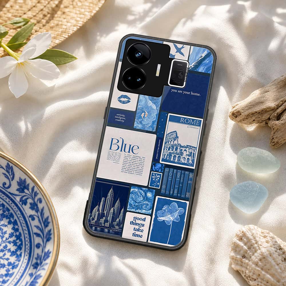 Realme GT3 Cover - ONation Aesthetic Collage Series - HQ Ultra Shine Premium Infinity Glass Soft Silicon Borders Case