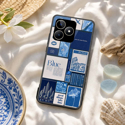 Realme Narzo N53 Cover - ONation Aesthetic Collage Series - HQ Ultra Shine Premium Infinity Glass Soft Silicon Borders Case
