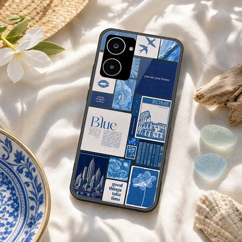 Realme 10 Cover - ONation Aesthetic Collage Series - HQ Ultra Shine Premium Infinity Glass Soft Silicon Borders Case