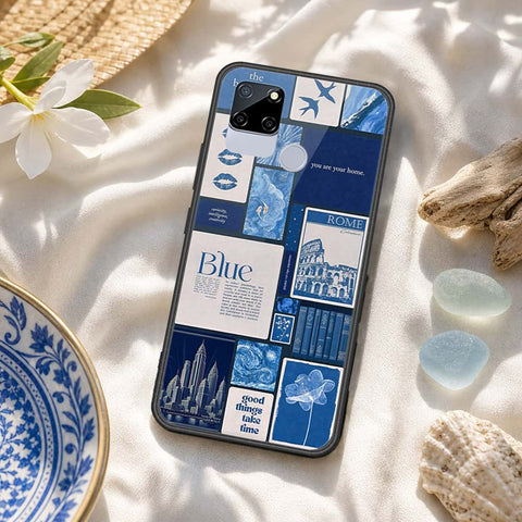 Realme C12 Cover - ONation Aesthetic Collage Series - HQ Ultra Shine Premium Infinity Glass Soft Silicon Borders Case