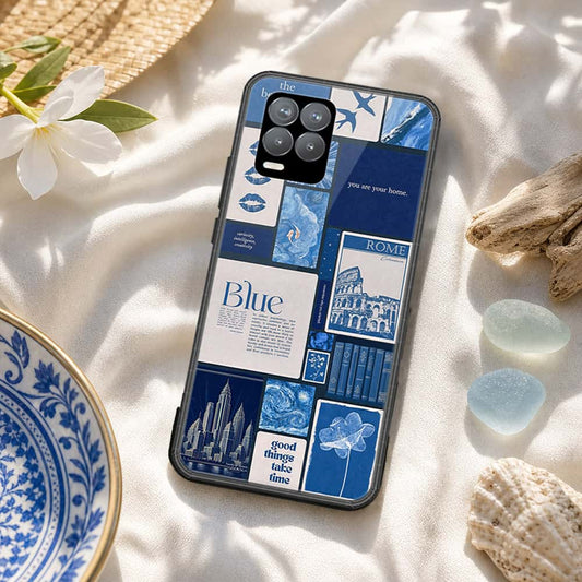 Realme 8 Cover - ONation Aesthetic Collage Series - HQ Ultra Shine Premium Infinity Glass Soft Silicon Borders Case