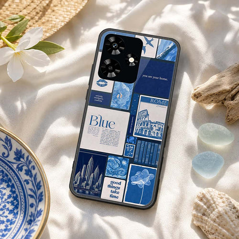 Infinix Hot 30 Cover - ONation Aesthetic Collage Series - HQ Ultra Shine Premium Infinity Glass Soft Silicon Borders Case
