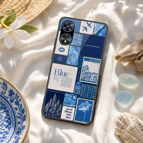 Oppo A78 4G Cover - ONation Aesthetic Collage Series - HQ Ultra Shine Premium Infinity Glass Soft Silicon Borders Case