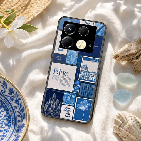 Infinix Note 40 Pro Plus Cover - ONation Aesthetic Collage Series - HQ Ultra Shine Premium Infinity Glass Soft Silicon Borders Case