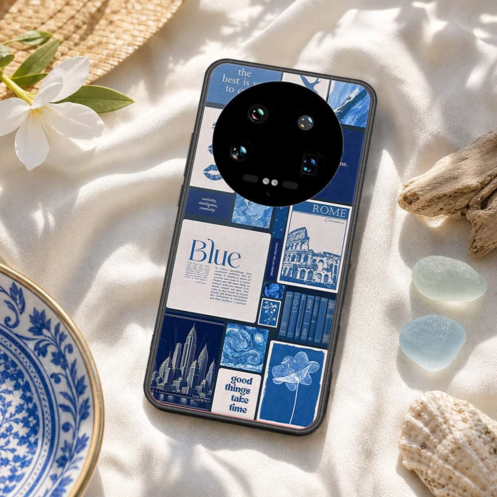 Xiaomi 14 Ultra Cover - ONation Aesthetic Collage Series - HQ Ultra Shine Premium Infinity Glass Soft Silicon Borders Case