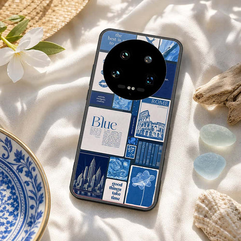 Xiaomi 14 Ultra Cover - ONation Aesthetic Collage Series - HQ Ultra Shine Premium Infinity Glass Soft Silicon Borders Case