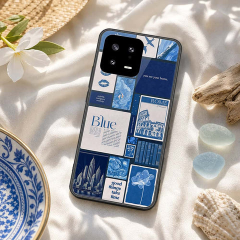 Xiaomi 13 Cover - ONation Aesthetic Collage Series - HQ Ultra Shine Premium Infinity Glass Soft Silicon Borders Case