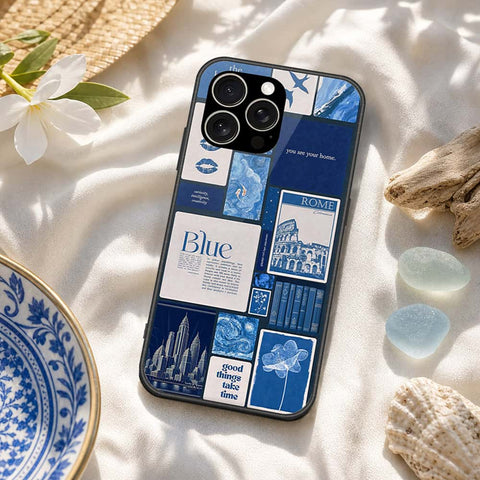 IPhone 15 Pro Max Cover - ONation Aesthetic Collage Series - HQ Ultra Shine Premium Infinity Glass Soft Silicon Borders Case