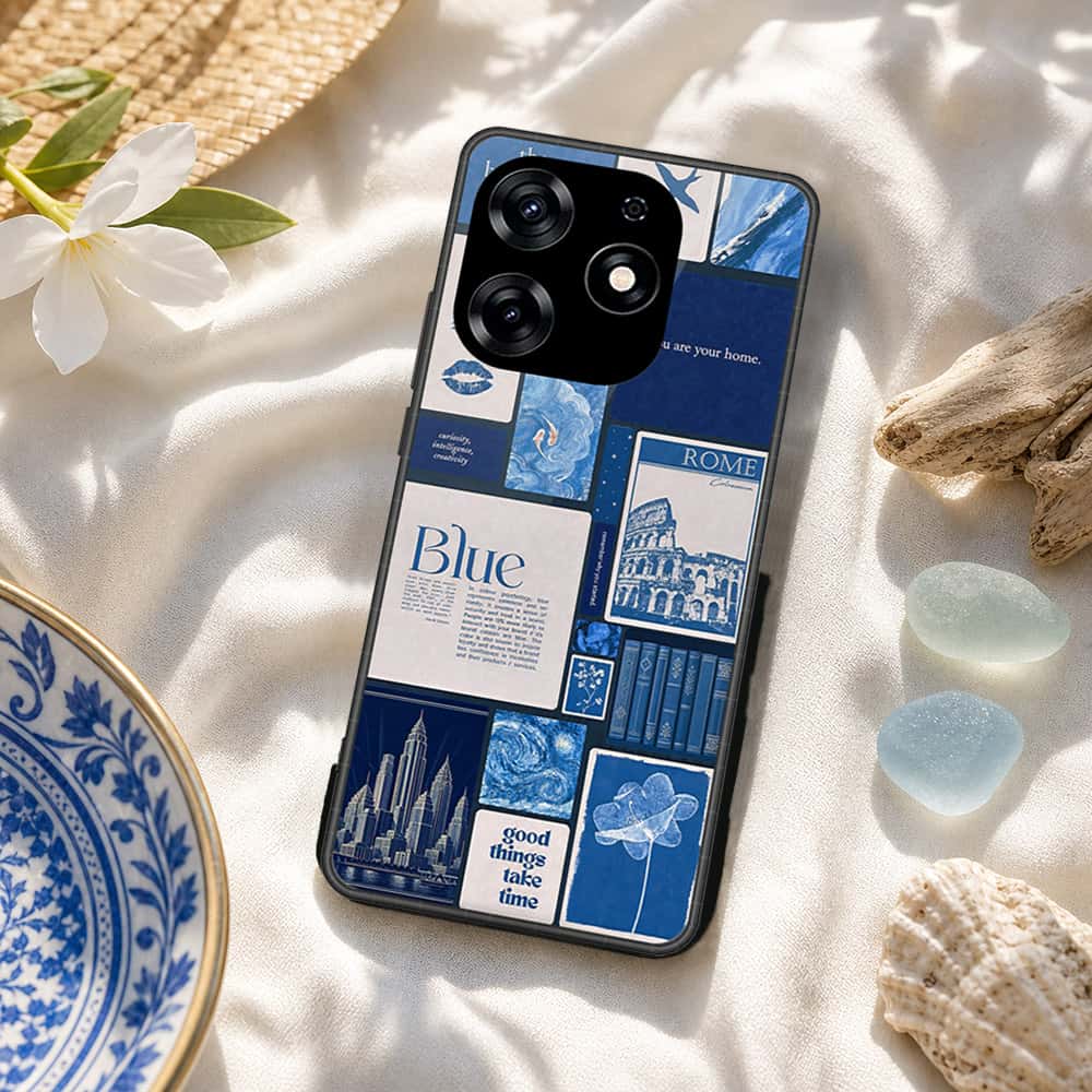 Tecno Spark 10 Pro Cover - ONation Aesthetic Collage Series - HQ Ultra Shine Premium Infinity Glass Soft Silicon Borders Case