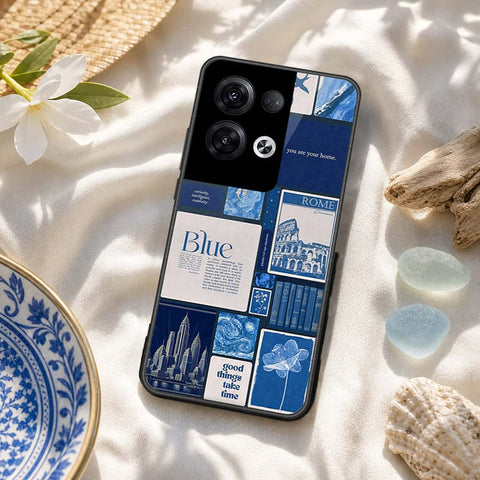 Oppo Reno 8 Pro  Cover - ONation Aesthetic Collage Series - HQ Ultra Shine Premium Infinity Glass Soft Silicon Borders Case