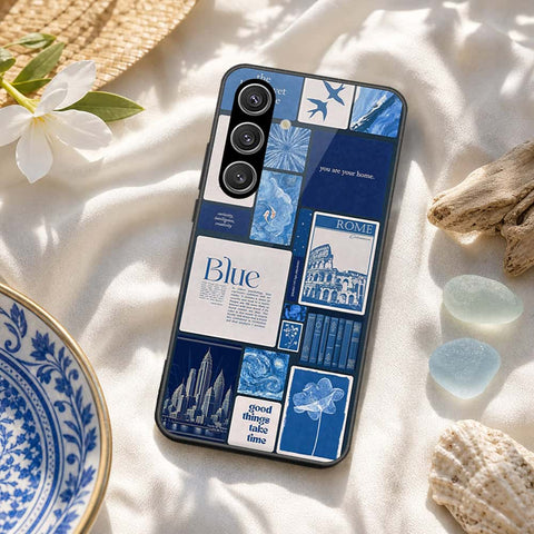 Samsung Galaxy S25 Cover - ONation Aesthetic Collage Series - HQ Ultra Shine Premium Infinity Glass Soft Silicon Borders Case