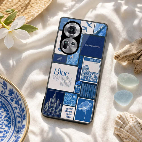 Oppo Reno 11 5G Cover - ONation Aesthetic Collage Series - HQ Ultra Shine Premium Infinity Glass Soft Silicon Borders Case