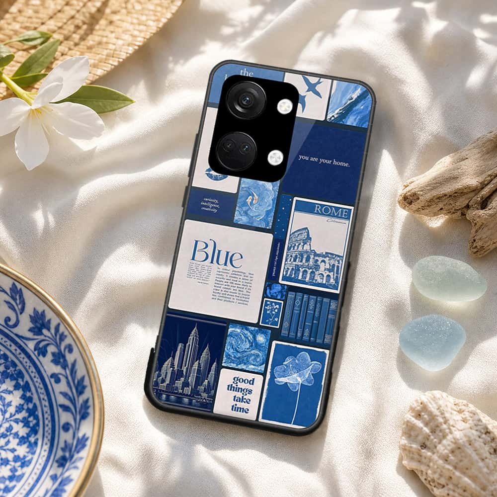 OnePlus Ace 2V Cover - ONation Aesthetic Collage Series - HQ Ultra Shine Premium Infinity Glass Soft Silicon Borders Case
