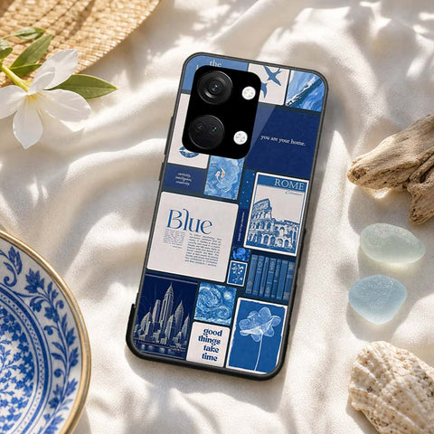 OnePlus Ace 2V Cover - ONation Aesthetic Collage Series - HQ Ultra Shine Premium Infinity Glass Soft Silicon Borders Case