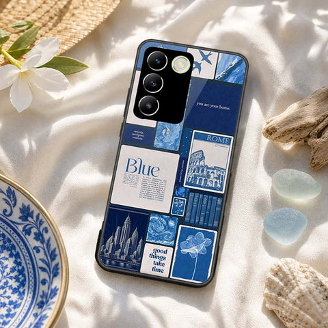 Vivo Y100 4G Cover - ONation Aesthetic Collage Series - HQ Ultra Shine Premium Infinity Glass Soft Silicon Borders Case