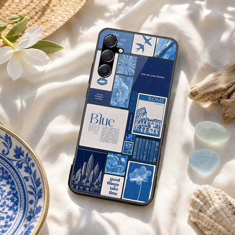 Samsung Galaxy M34 5G Cover - ONation Aesthetic Collage Series - HQ Ultra Shine Premium Infinity Glass Soft Silicon Borders Case