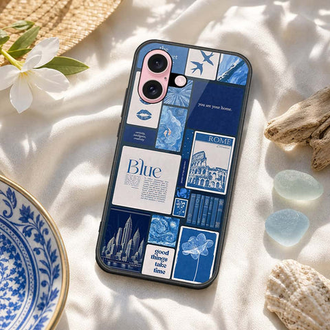iPhone 16 - ONation Aesthetic Collage Series - HQ Ultra Shine Premium Infinity Glass Soft Silicon Borders Case