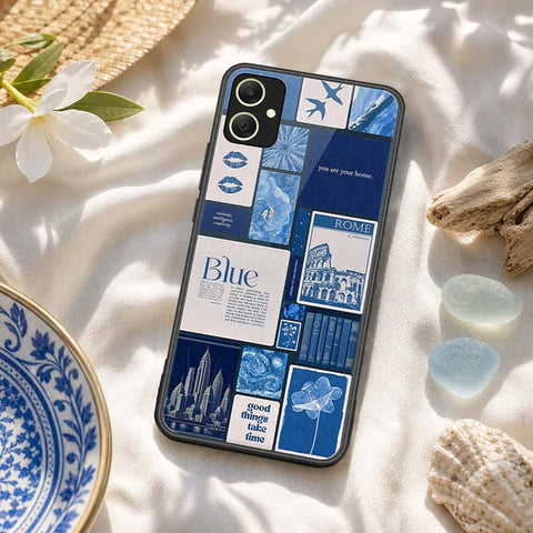 Samsung Galaxy A06 Cover - ONation Aesthetic Collage Series - HQ Ultra Shine Premium Infinity Glass Soft Silicon Borders Case
