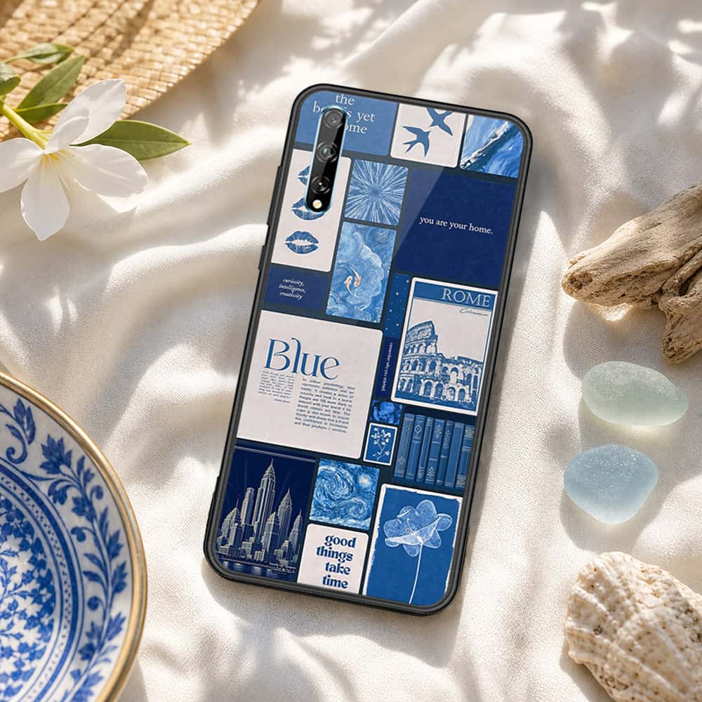 Huawei P Smart 2020 Cover - ONation Aesthetic Collage Series - HQ Ultra Shine Premium Infinity Glass Soft Silicon Borders Case